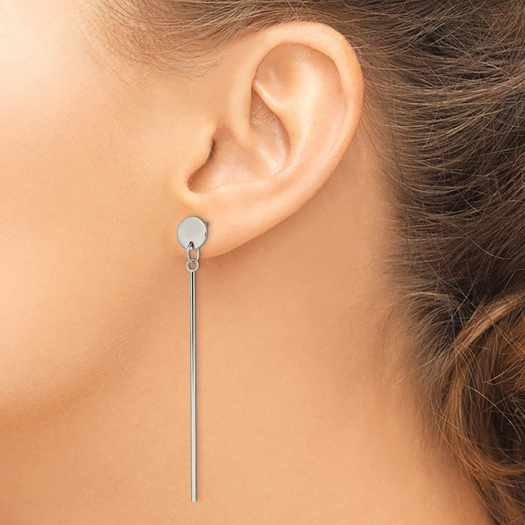 Stainless Steel Polished Drop Dangle Earrings for Women