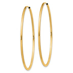 10k 1.5mm Polished Round Endless Hoop Earrings