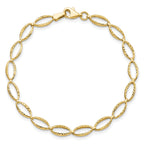 10K Polished and D/C Bracelet