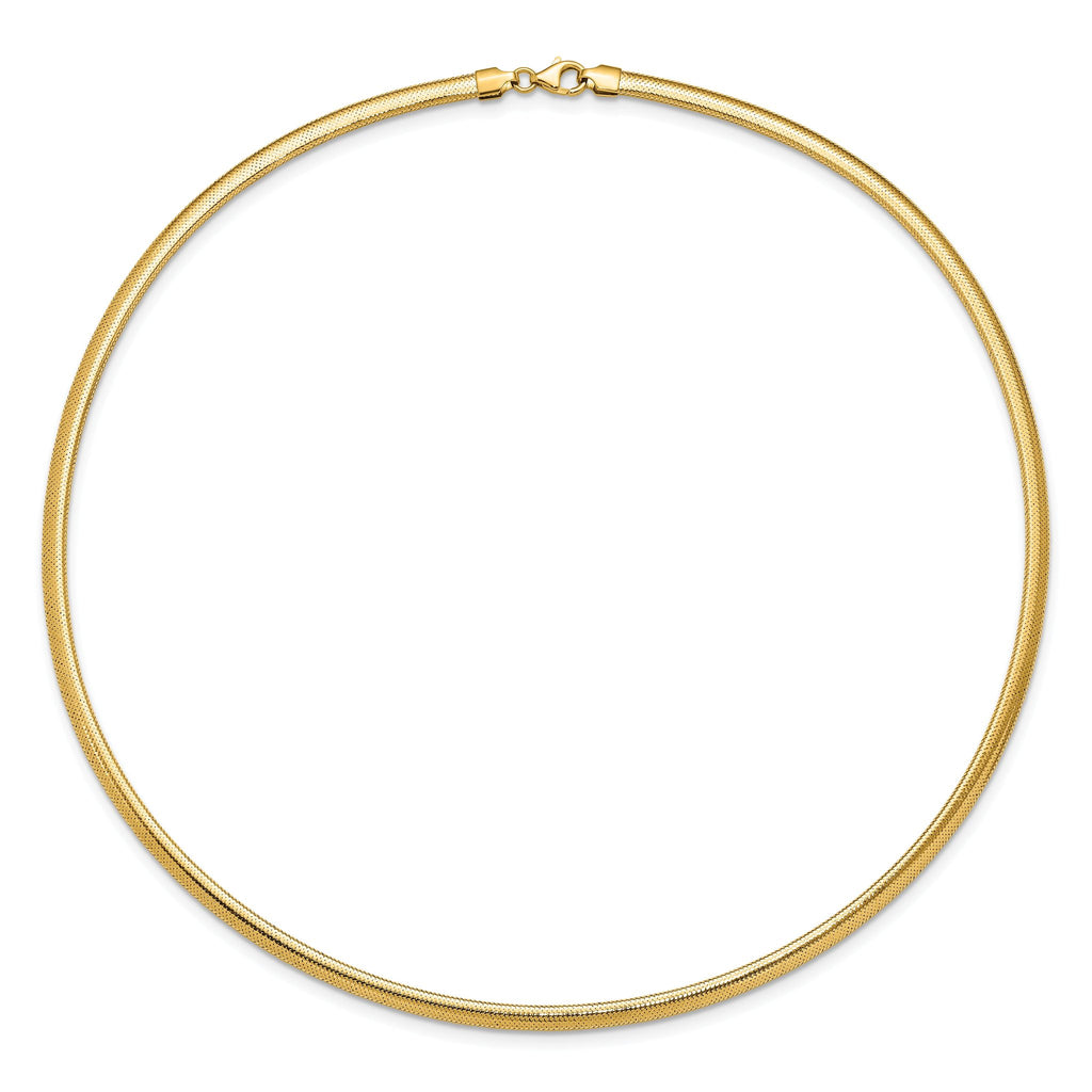 14K Polished Mesh Necklace