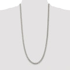 Pavé Curb Chain Necklace in Sterling Silver, 5.5mm