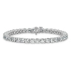 14k White Gold  12 1/2 carat Lab Grown Diamond VS/SI+ G+ Complete Tennis Bracelet
