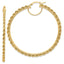 14k Polished and D/C Rope 2.95mm Hoop Earrings