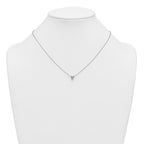 14k White Gold 3/4 carat Lab Grown Diamond VS+ F+ Heart Complete 18 inch Four Prong Pendant Necklace