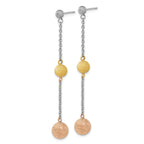 Stainless Steel Multi-Color Laser Design Drop Dangle Earrings for Women