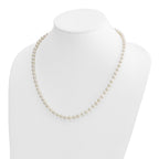 14k 5-6mm White Round Akoya Saltwater Cultured Pearl Necklace
