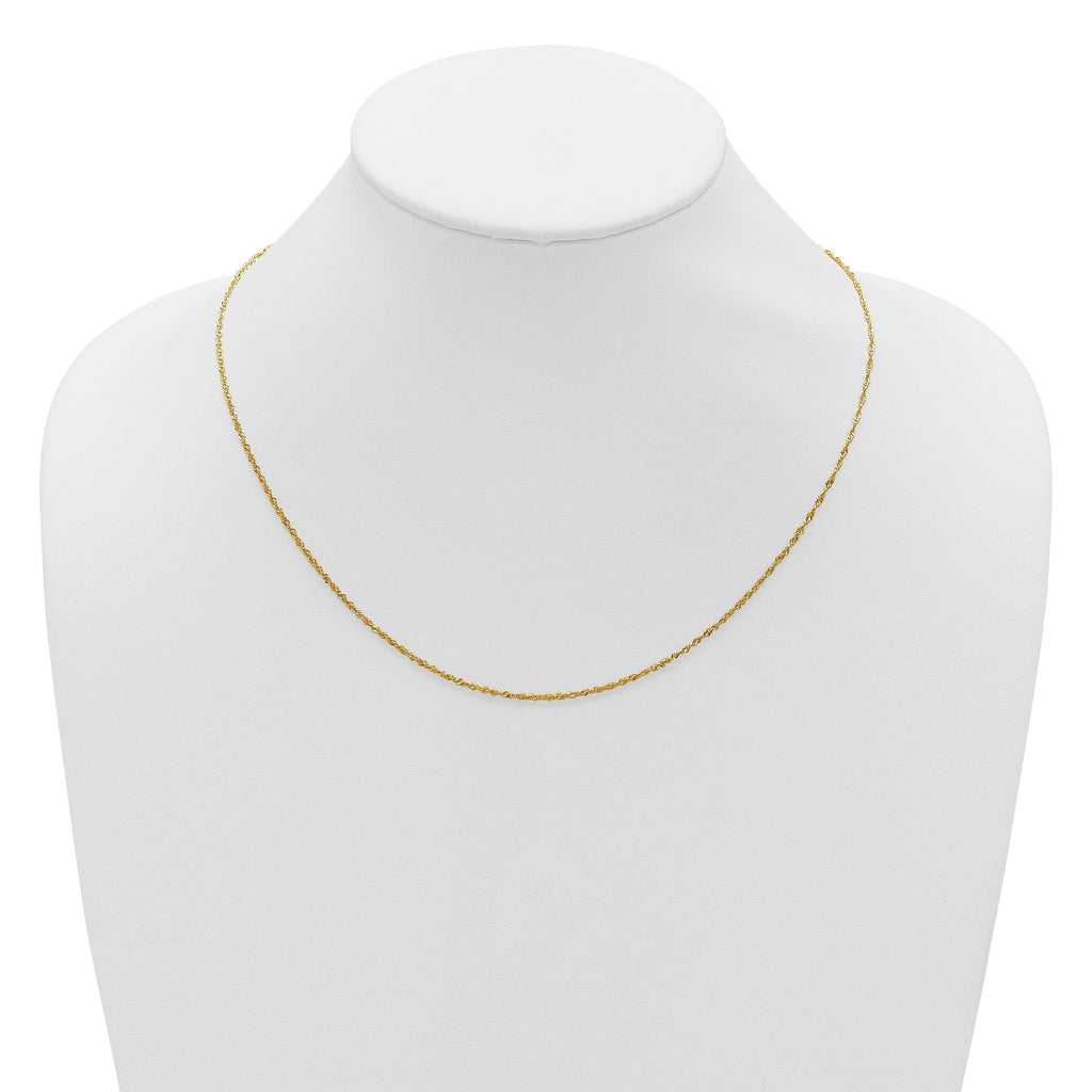 1.3mm 10K Yellow Gold Singapore Chain