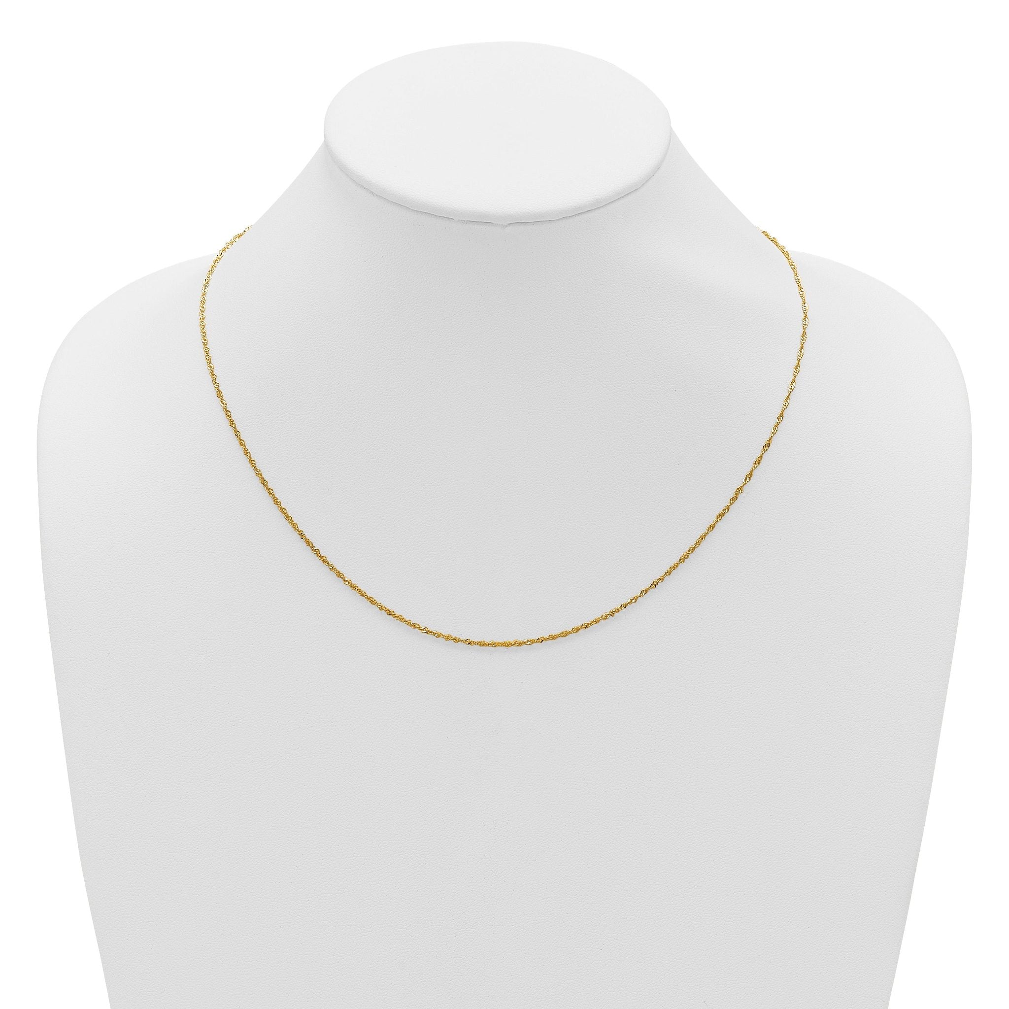 1.3mm 10K Yellow Gold Singapore Chain