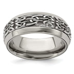 Edward Mirell Titanium Wedding Band with Polished Finish Engravable 9mm