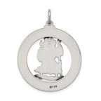 Sterling Silver Antiqued St. Christopher Pendant Solid Die-Struck Vintage Charm