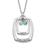 Sophia Jewelers Sterling Silver CZ Keep the Faith Polished Necklace