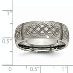 Chisel Titanium Brushed Celtic Laser Design 8mm Band