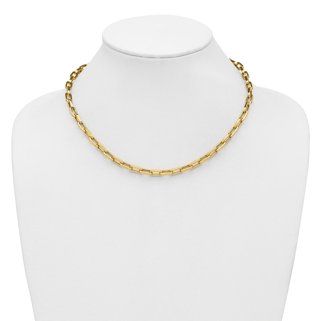 14K Polished Fancy Line Necklace