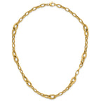 14K Polished Fancy Link Necklace