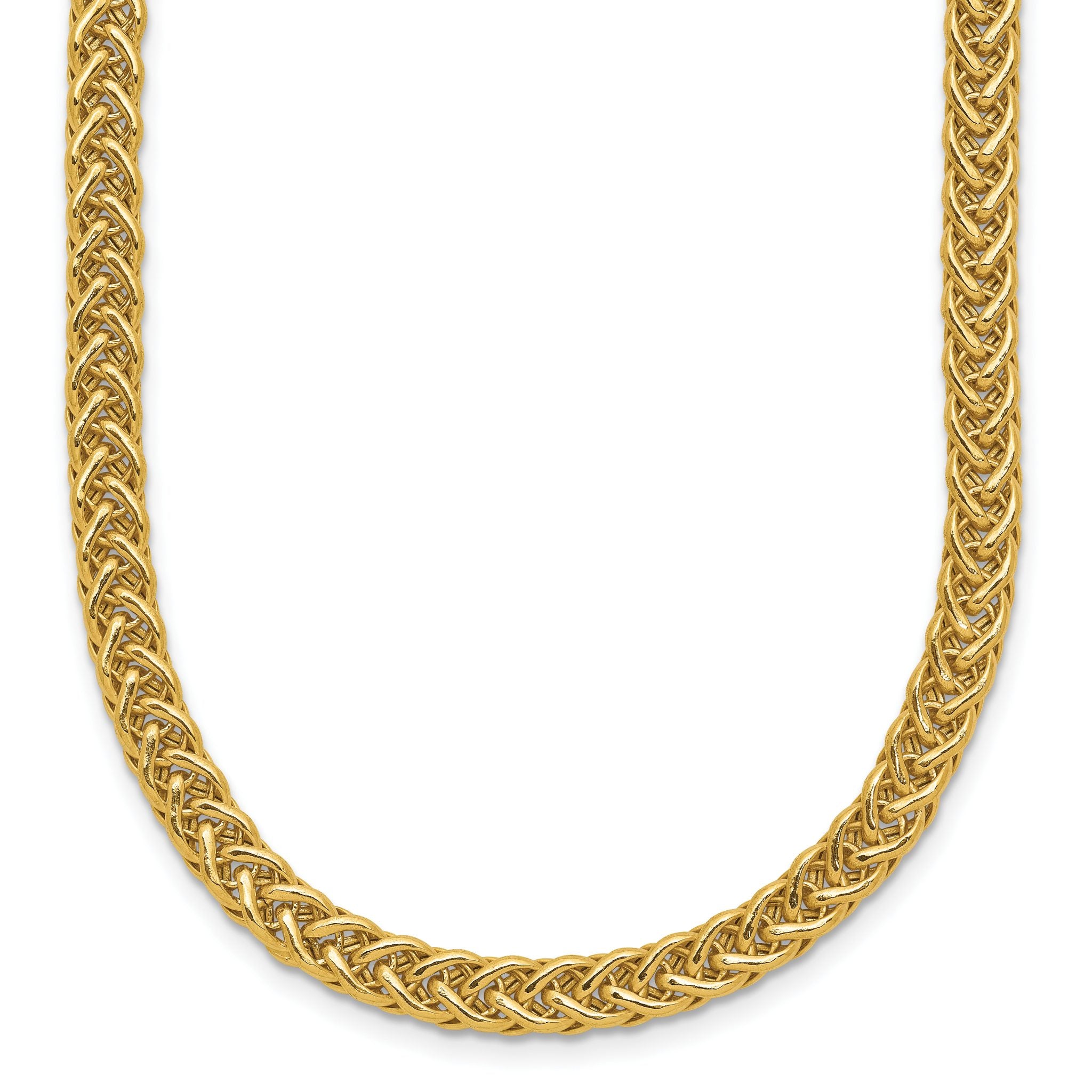 14K Yellow Gold Polished Fancy Link Necklace Unisex 17 Inch Main image