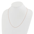Adjustable Baby Box Chain in 14K Rose Gold, 0.55mm