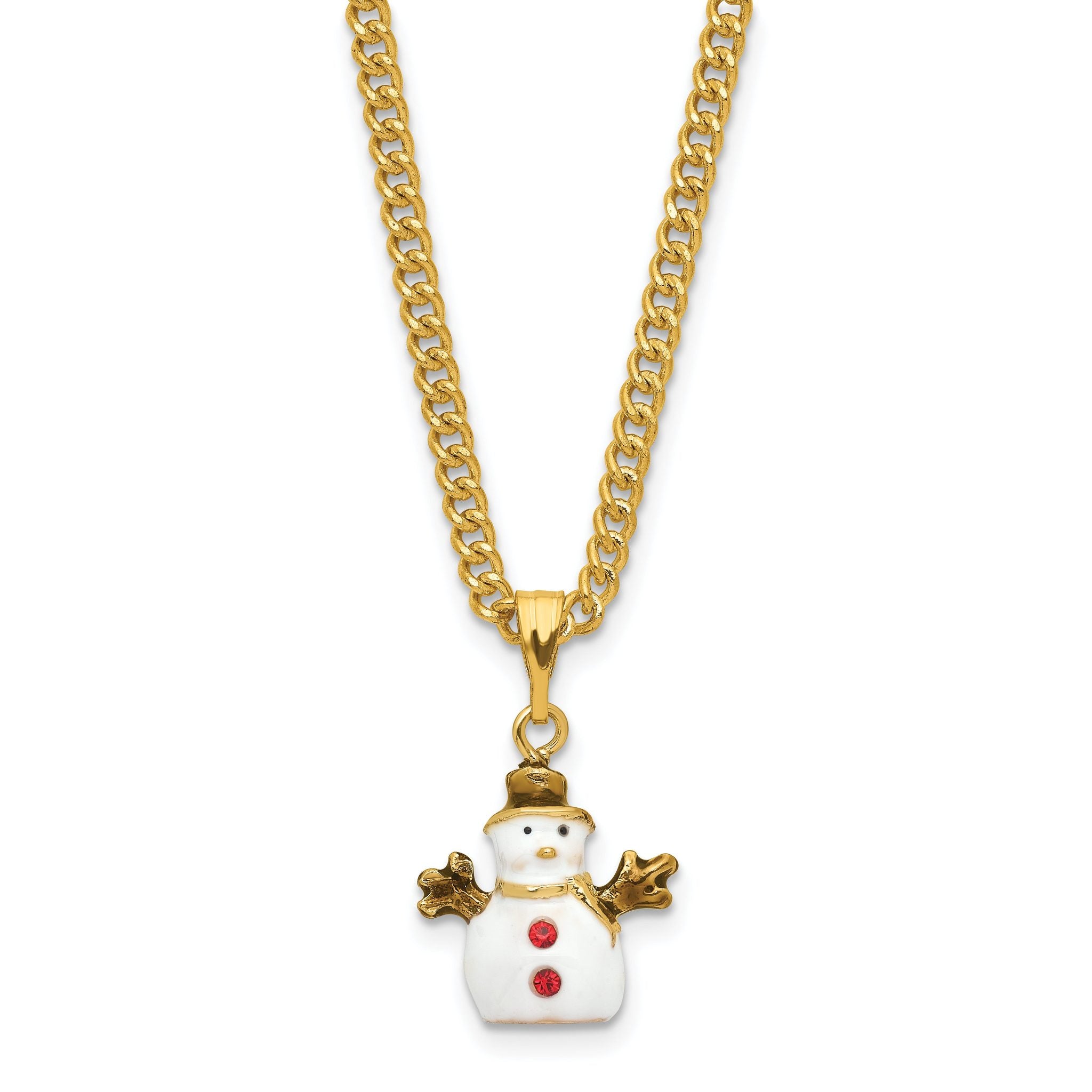 Garland Snowman Trinket Box & Necklace Set in Pewter