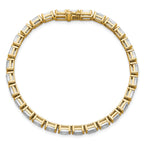 14k 10 carat Certified Lab Grown Diamond VS+ F+ Complete Emerald Bezel Set Tennis Bracelet