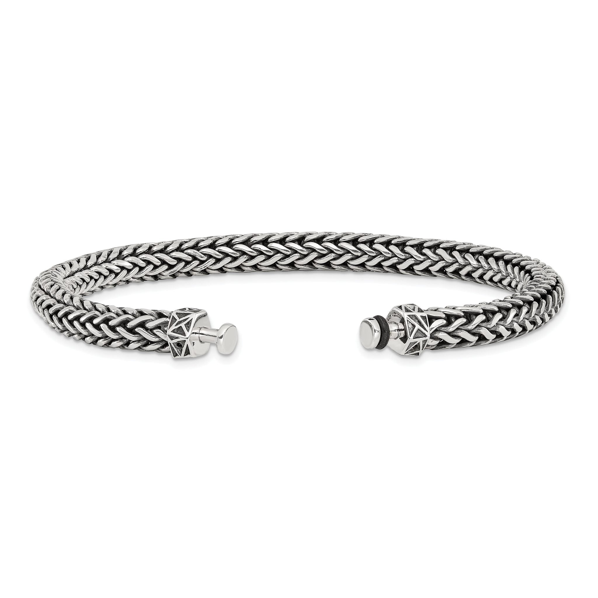 Sterling Silver Reflections 6mm Wheat Chain 8in Bracelet/Bead not included, sold seperately