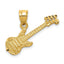 14K Gold 3D Guitar Charm with Polished Finish for Men