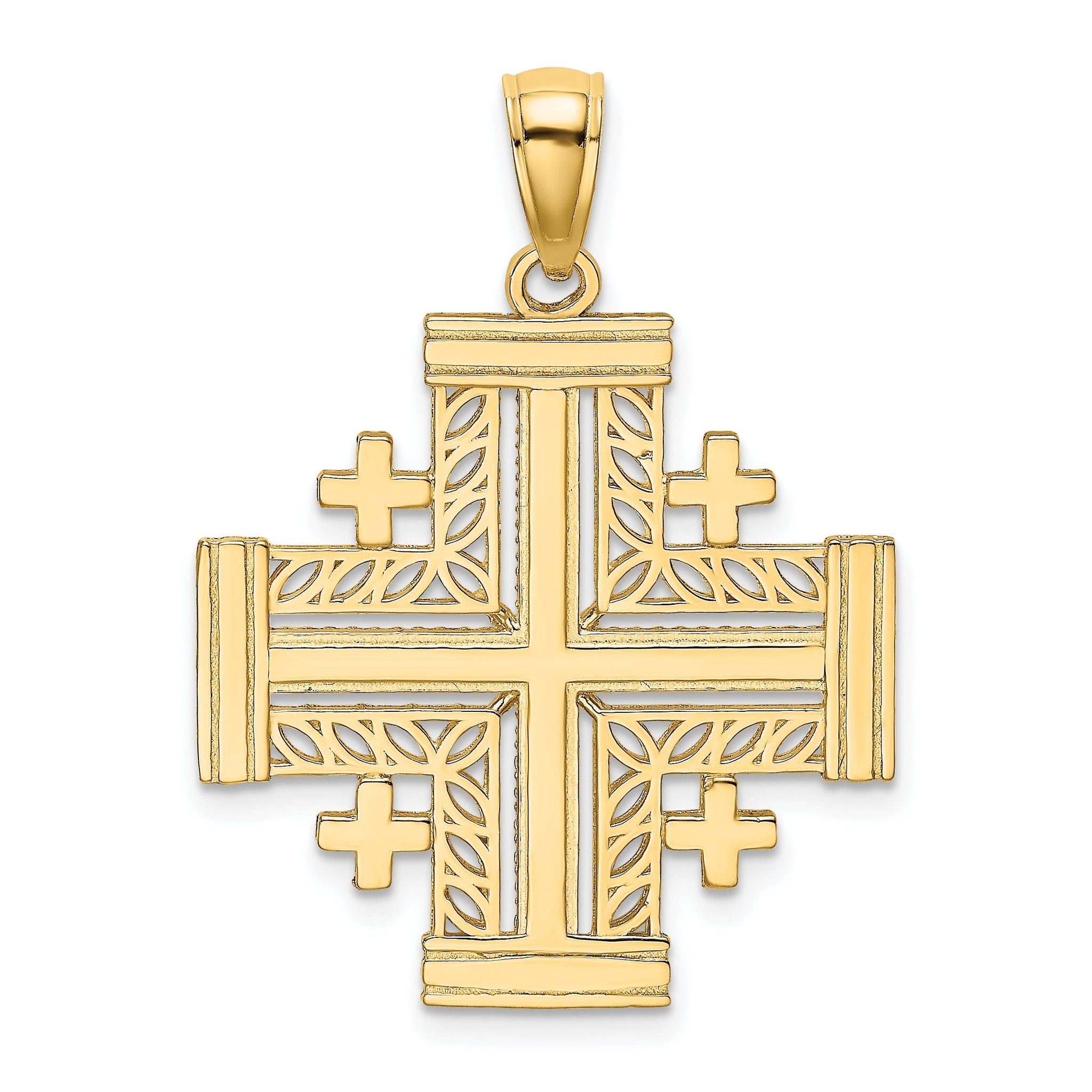 14K Cut-Out Jerusalem Cross Charm Main image