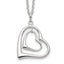 Sterling Silver 925 Double Heart Necklace with Polished Anti-Tarnish Finish