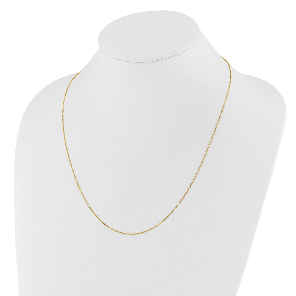 Adjustable Flat Cable Chain in 14K Yellow Gold