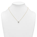 14k 2 carat Certified Lab Grown Diamond VS+ F+ Princess Complete Four Prong 18 inch Pendant Necklace