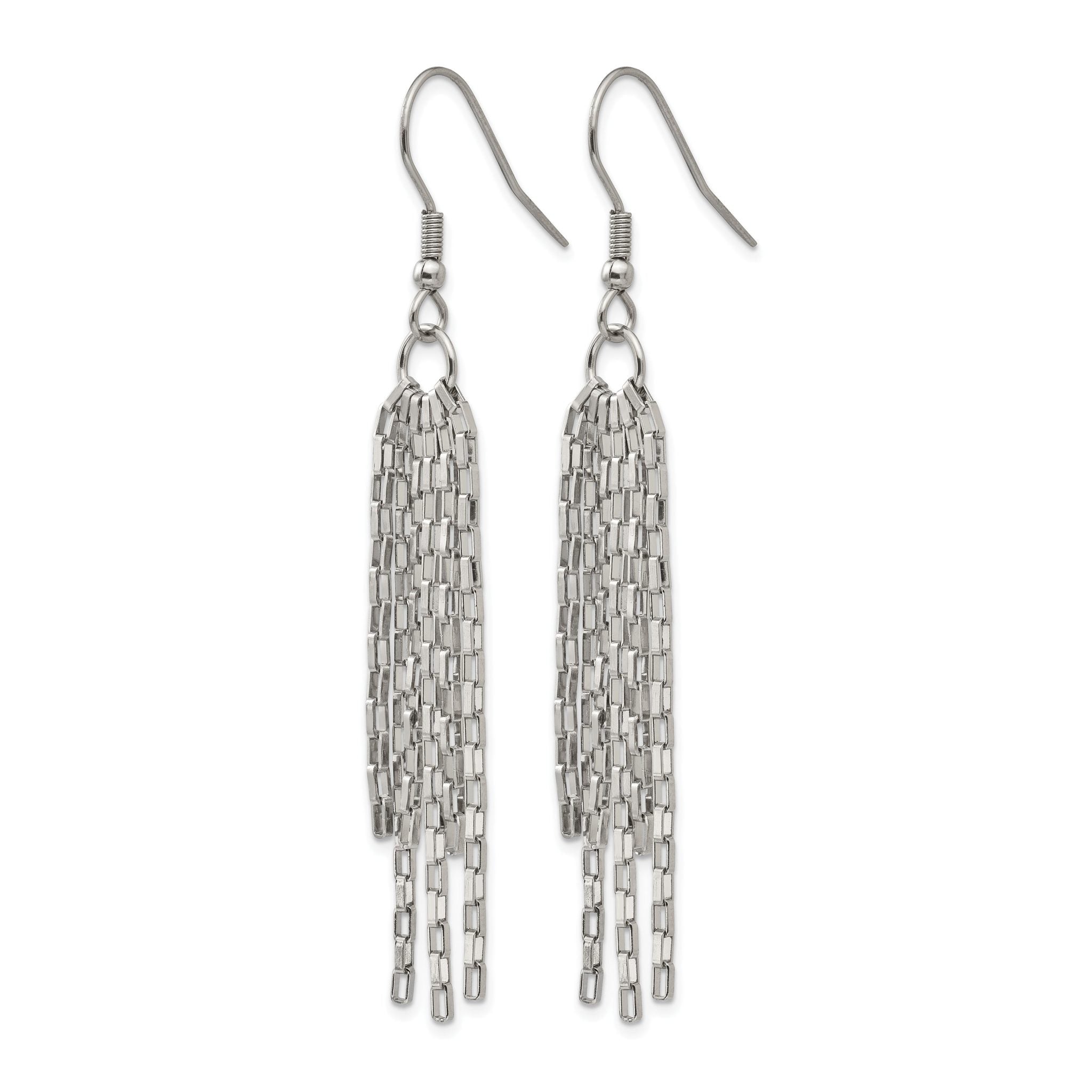 Stainless Steel Polished Drop Dangle Earrings for Women Secondary image