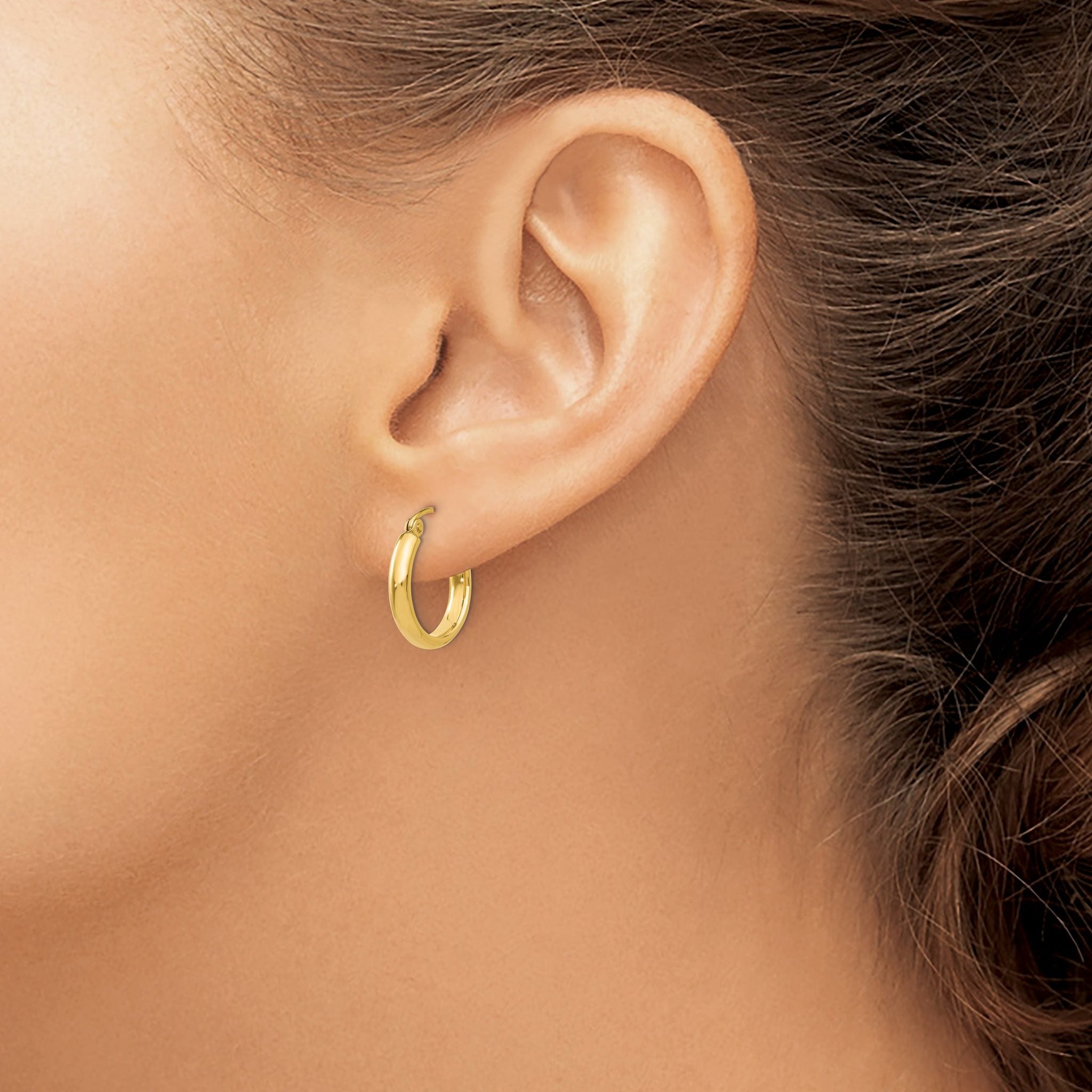 10k Polished Hoop Earring
