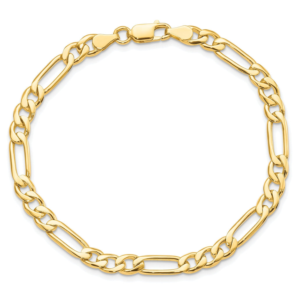 10k 5.25mm Fancy Polished Link Bracelet