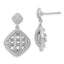 Sophia Jewelers Sterling Silver CZ Dangle Earrings with Polished Rhodium Finish