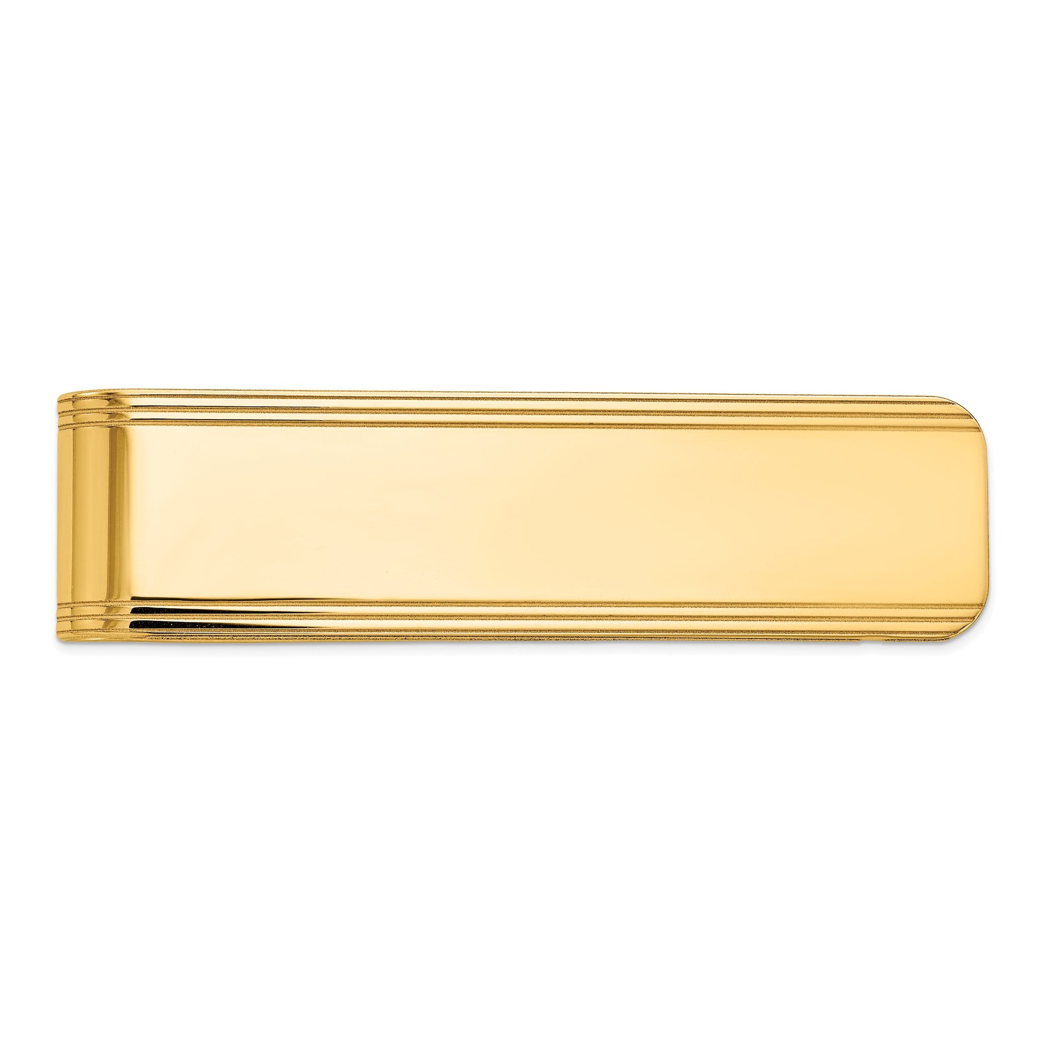 10k Men's Grooved Polished Money Clip Main image