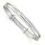 Sterling Silver 925 Girls' Milgrain Adjustable Polished Bracelet