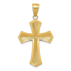 14K Gold Passion Cross Pendant Elegant Solid Cast Design