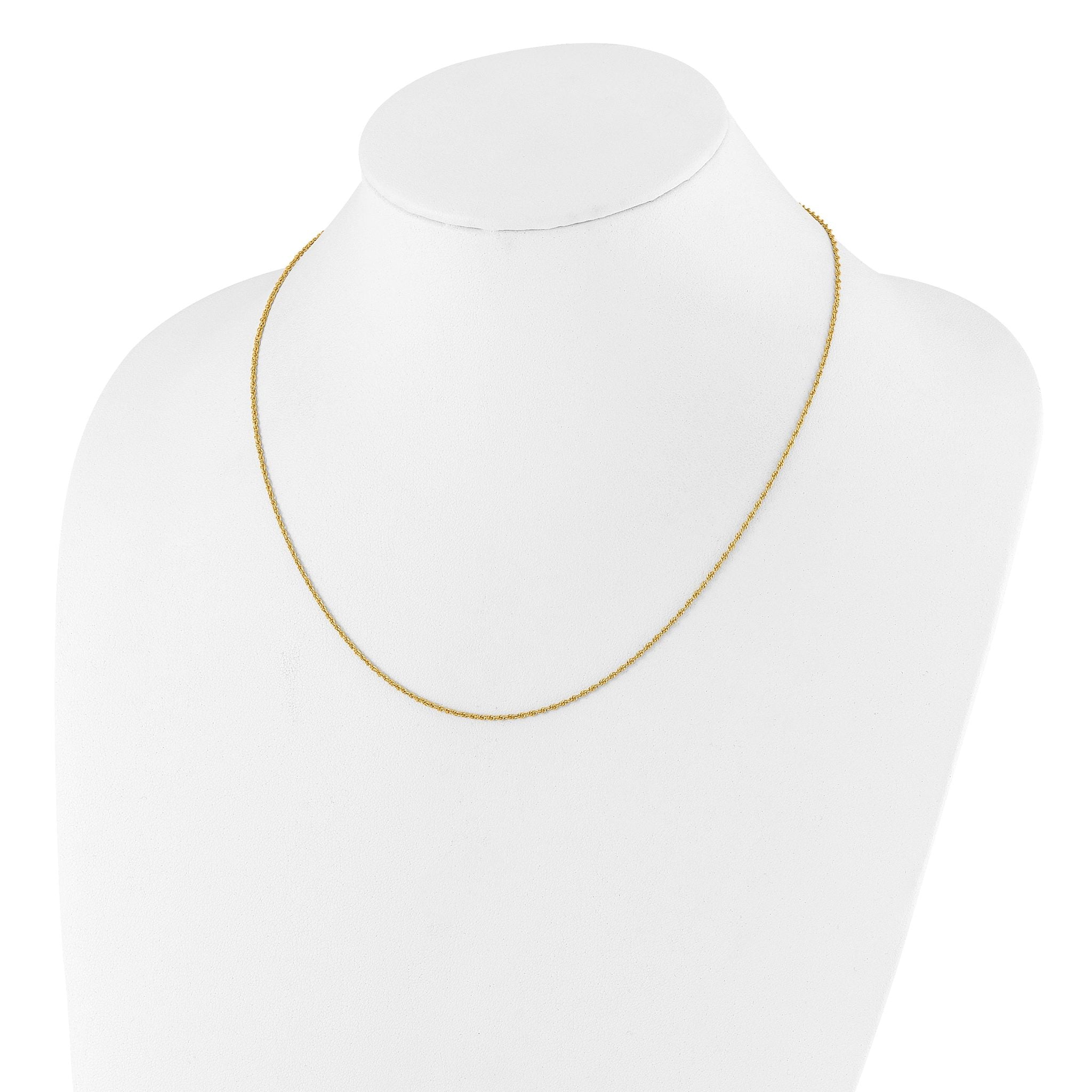 Sterling Silver Gold-plated Adjustable 1.35mm Loose Rope Chain