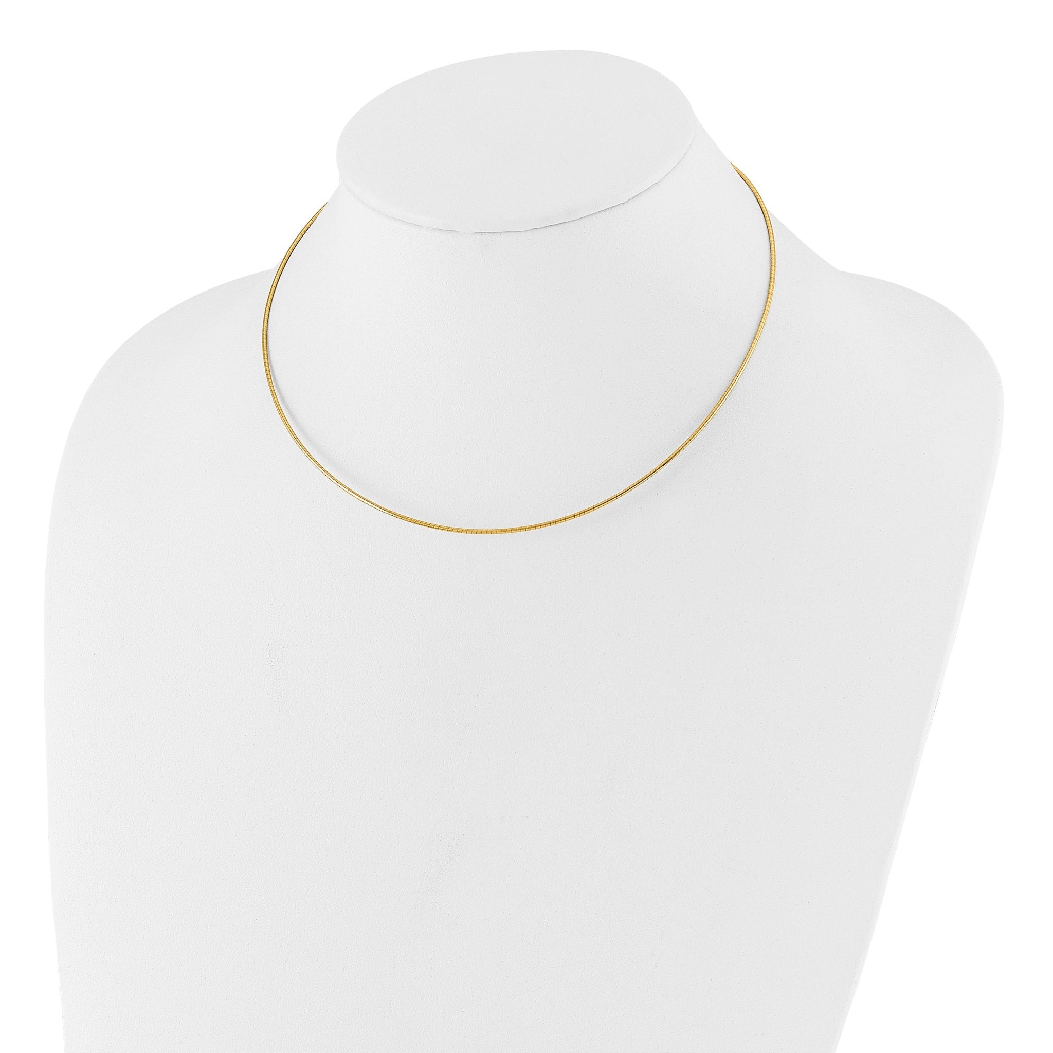 14K 1.2mm Omega Necklace Detachable clasp Omega Necklace Secondary image