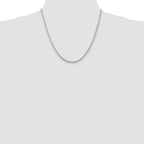 Sterling Silver Rhodium-plated 2.5mm Box Chain