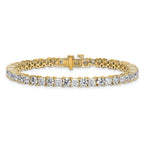 14k 10 carat Lab Grown Diamond VS+ F+ Complete Princess and Round Tennis Bracelet