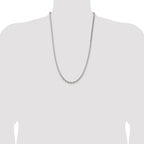 Beveled Oval Cable Chain Necklace in Sterling Silver