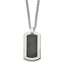 Titanium Men's Necklace with Polished Black Carbon Fiber Inlay