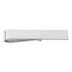 Sterling Silver 925 Men's Polished Rhodium-Plated Engravable Tie Bar