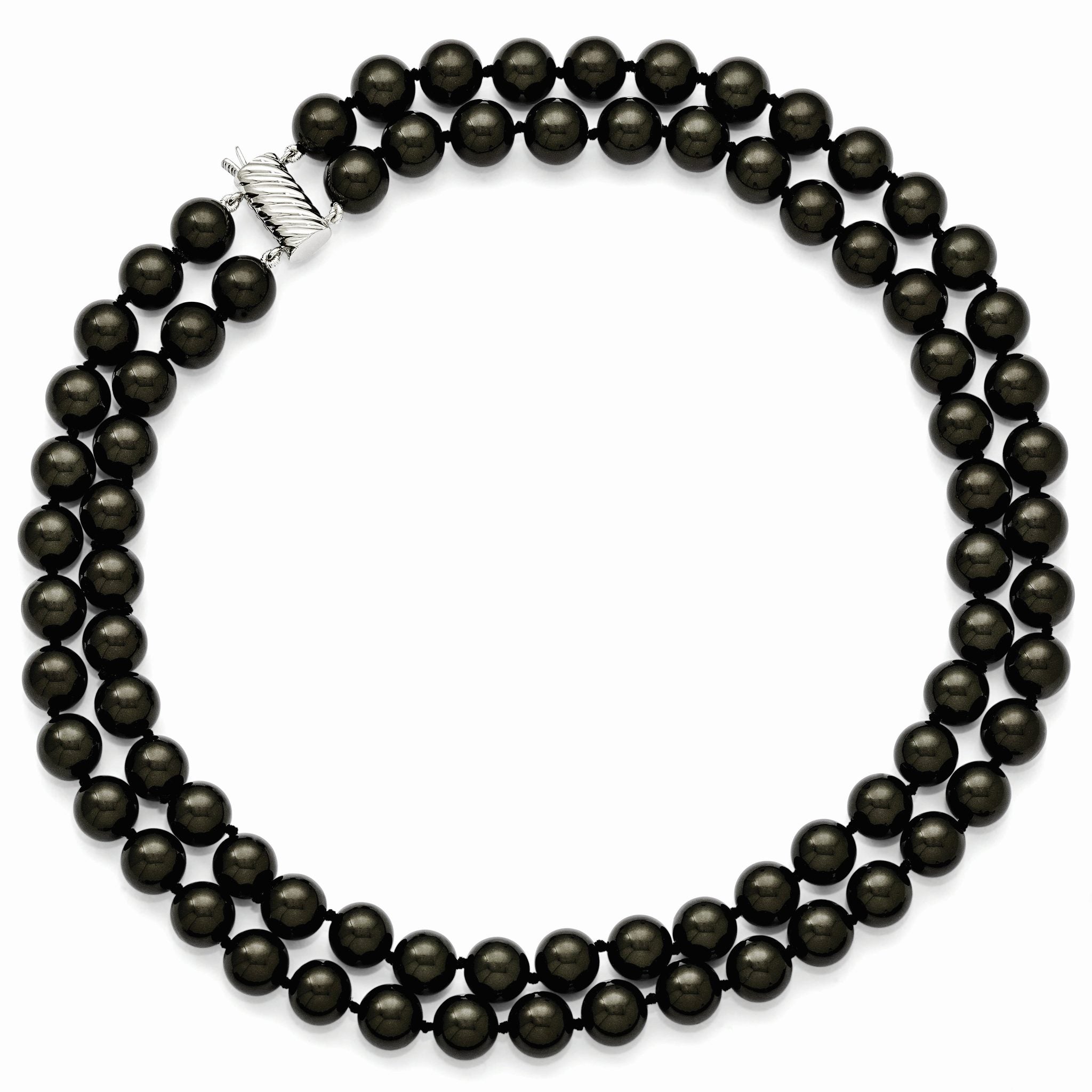 Sterling Silver Shell Pearl Necklace with Rhodium Plating Gift Ready Secondary image