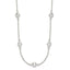 Sterling Silver Polished 5-Station CZ Necklace
