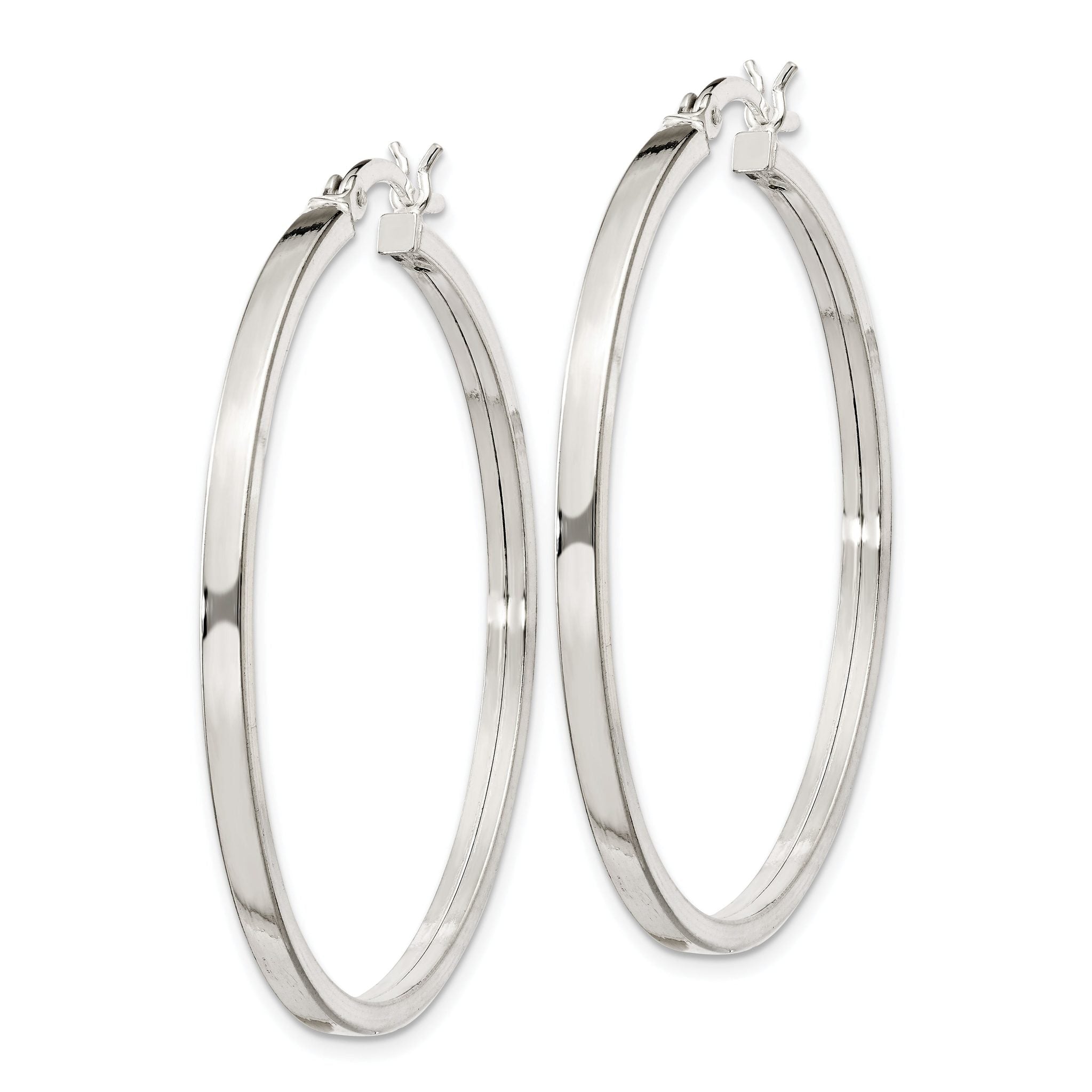 Sterling Silver 2.5x40mm Polished Hoop Earrings Secondary image