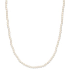 6-7mm White Semi-round Freshwater Cultured Pearl Endless 80 inch Necklace