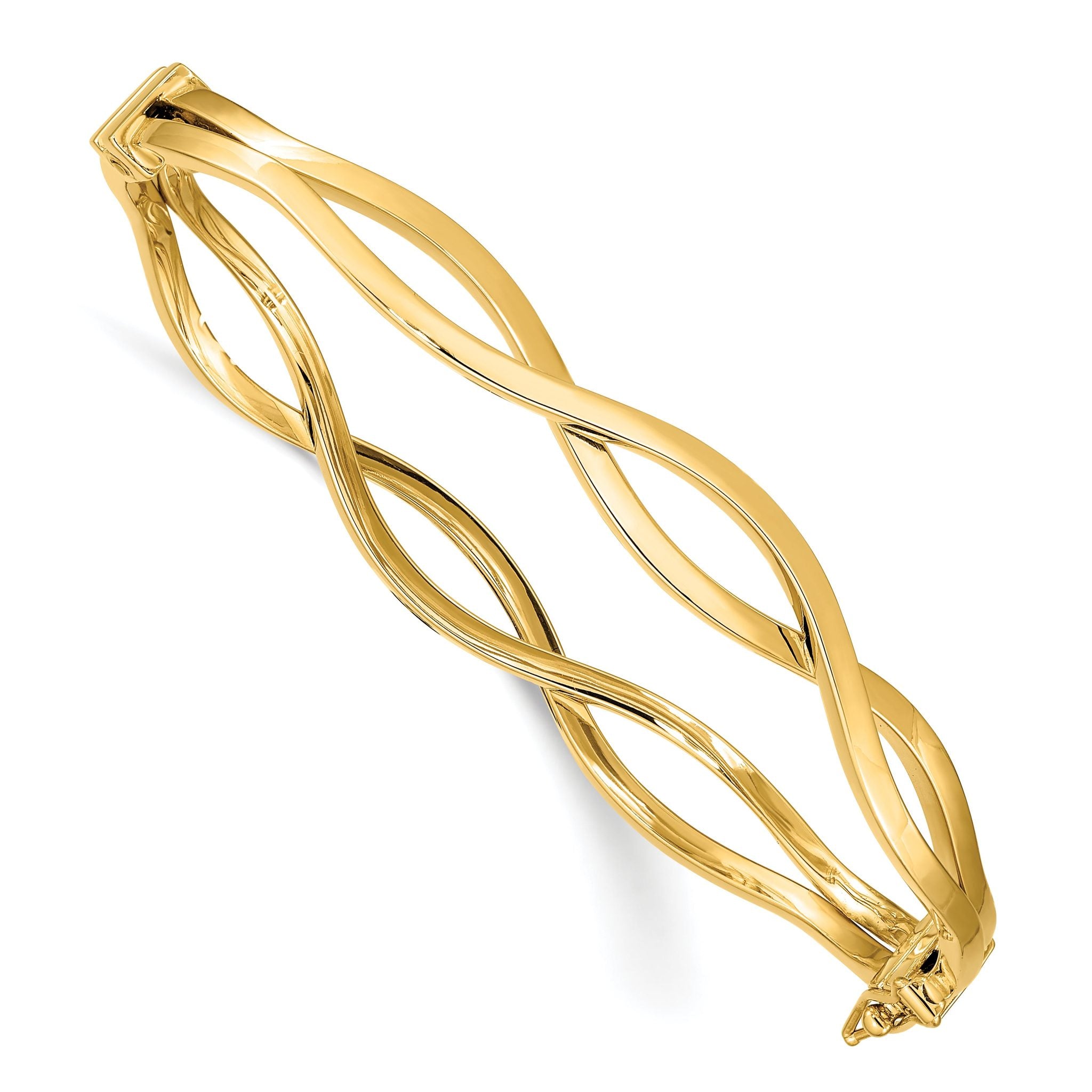 14K Yellow Gold Hinged Bangle Main image