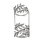 Sterling Silver Rhodium-Plated Cubic Zirconi Leaf with Extender Ring