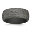 Hammered Wedding Band in Metallic Silver Silicone, 8.5mm
