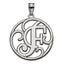 Sterling Silver 925 Polished Initial F Unisex Charm by Sophia Jewelers